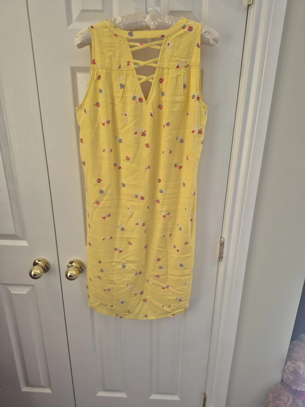 Denver Hayes Yellow Floral Sundress Oversized S - Picture 4 of 8